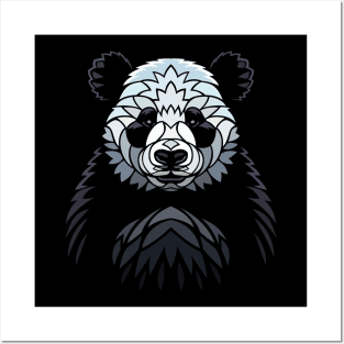 Tribal Frontal Panda Posters and Art